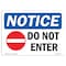 Signmission OSHA Notice Sign, 3.5" Height, 5" Width, NOTICE Do Not Enter Sign With Symbol, Landscape, 10PK OS-NS-D-35-L-15438-10PK - alternate 1